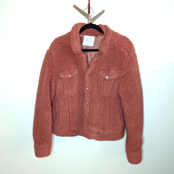 Urban Outfitters Pink Sherpa Jacket - Picture 1 of 5